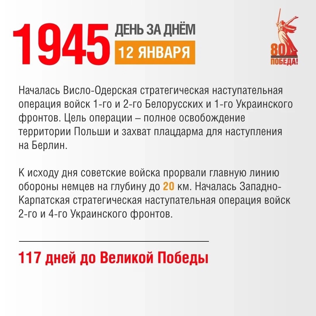 Висло-Одерская операция 1945 года.