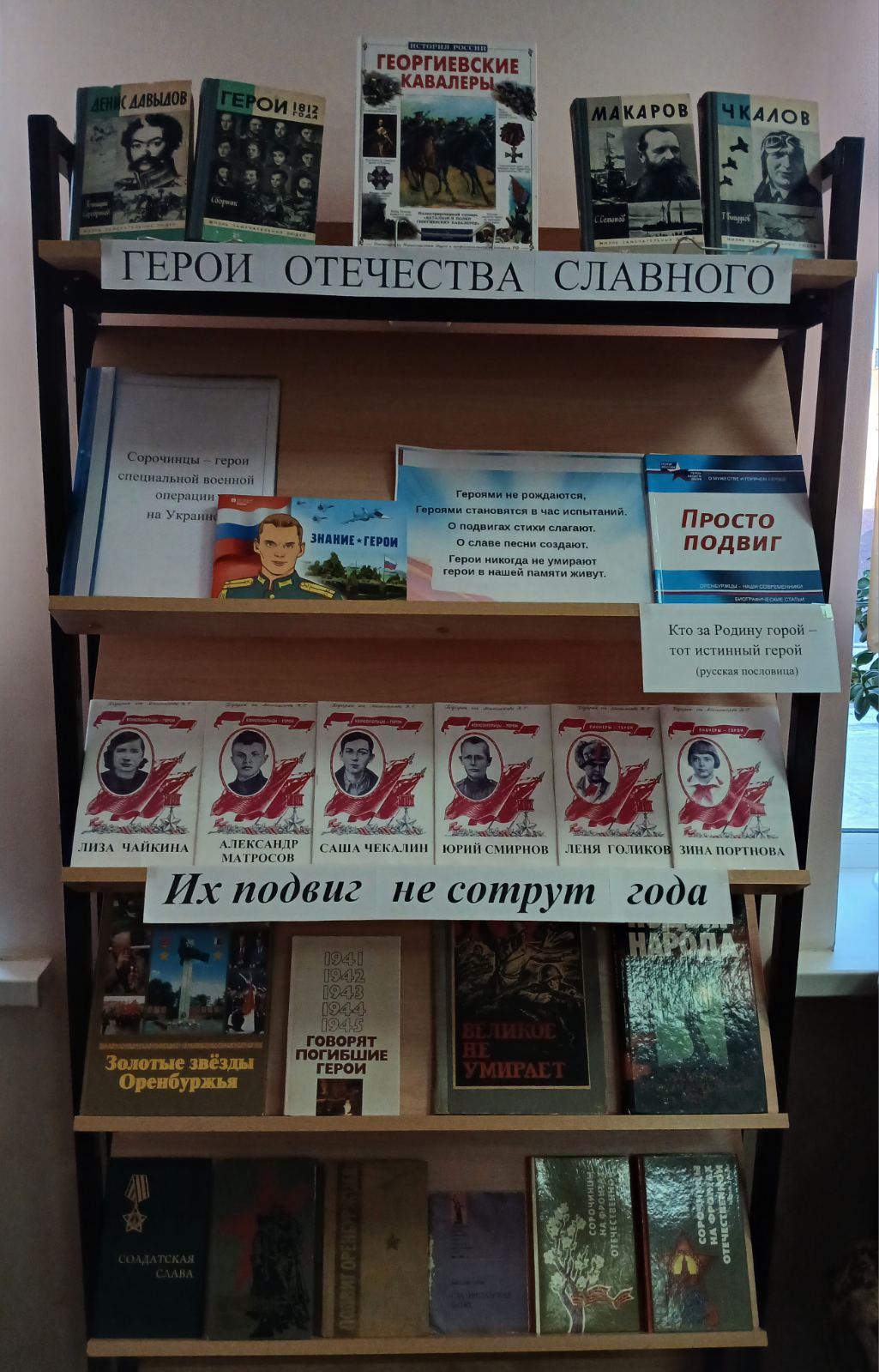 Выставка «Герои Отечества славного».