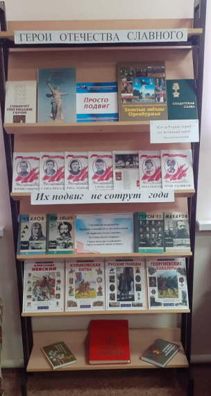 Выставка «Герои Отечества славного».