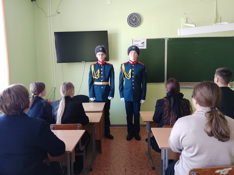 Встреча с выпускниками кадетско- полицейского класса..
